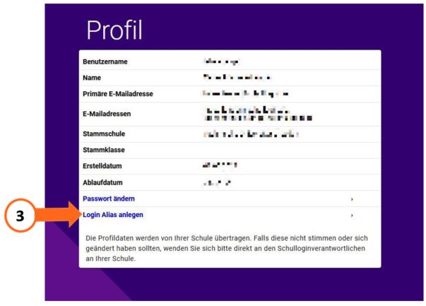 Login-Alias anlegen