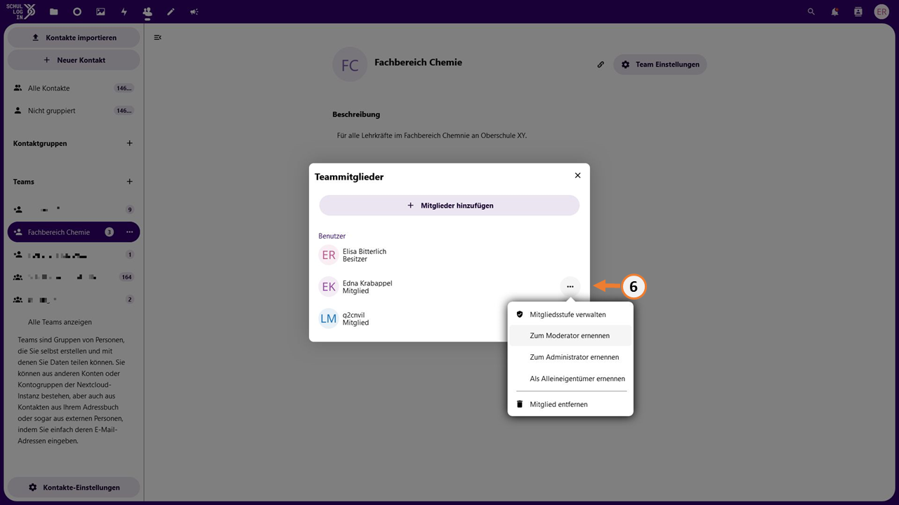 Verwalten Sie den Mitgliedsstatus.