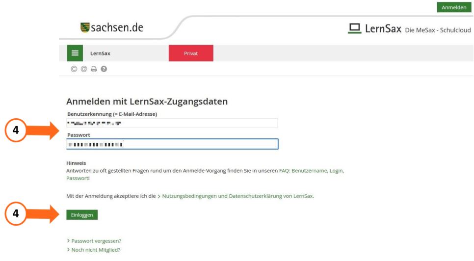 Anmelden bei LernSax