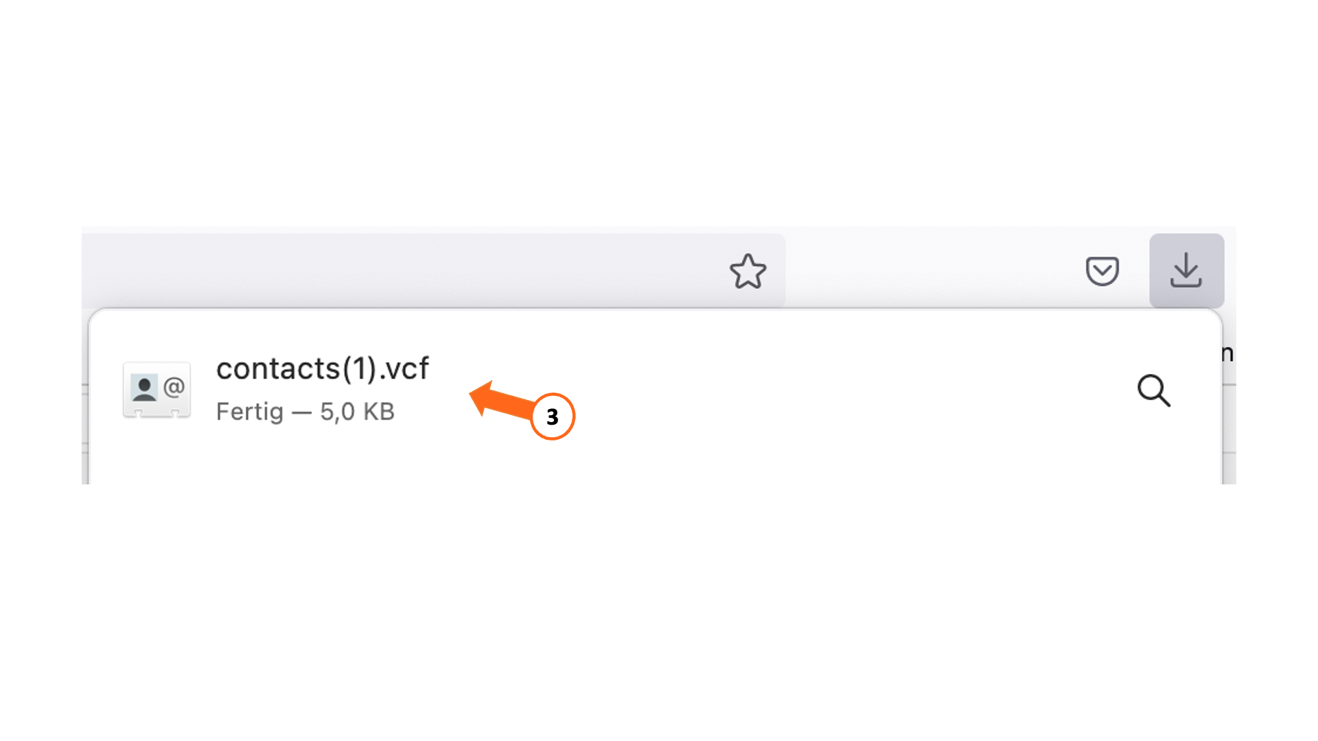 Klick auf Export