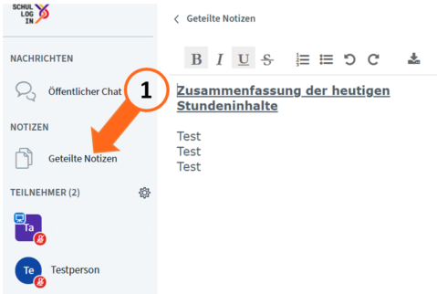 Notizen speichern 1