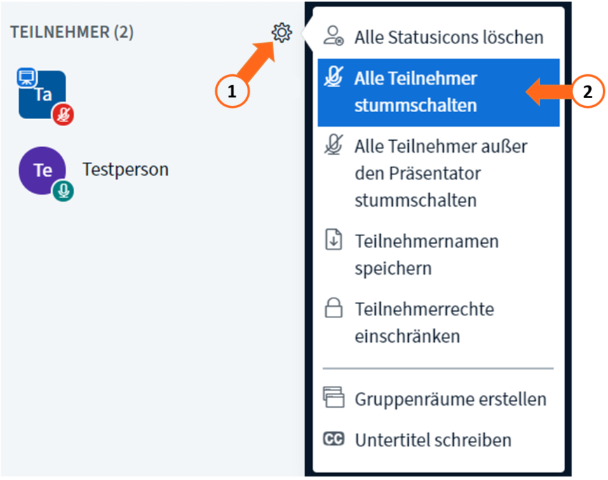 Stummschaltung alle