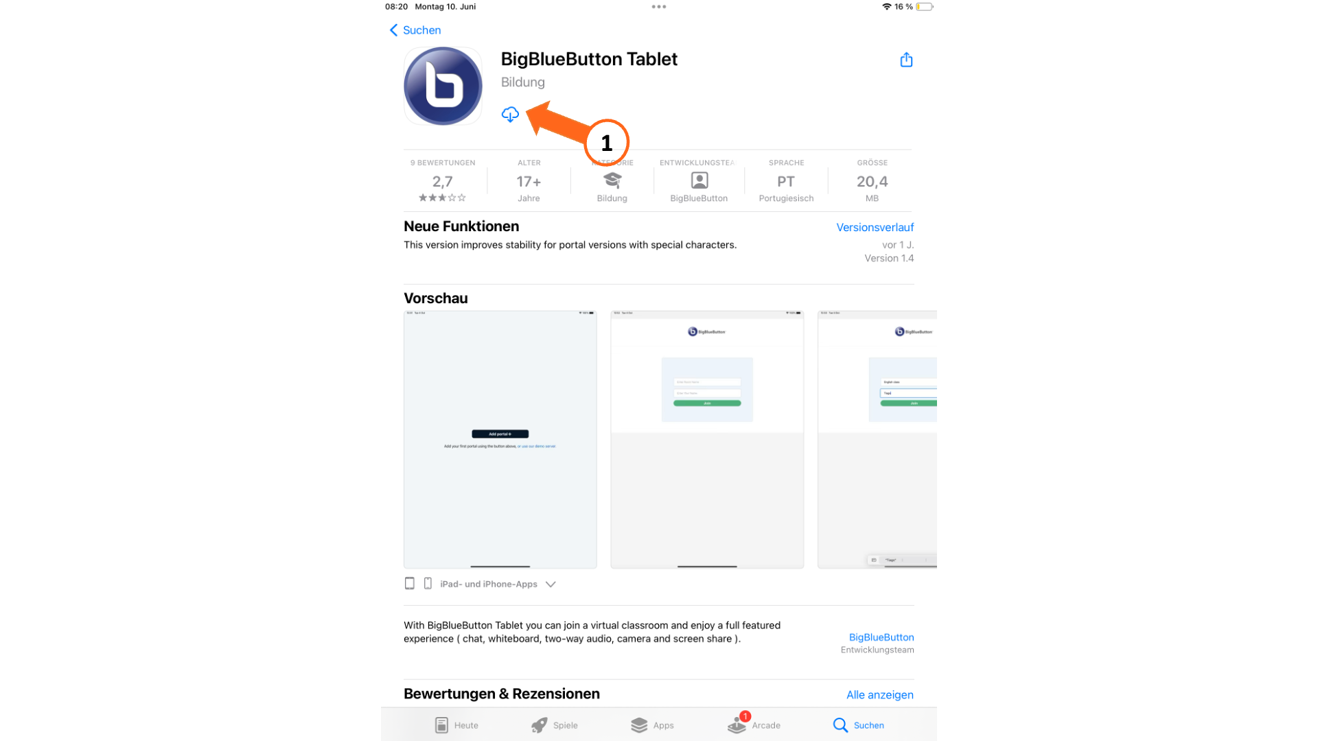 BBB download im Apple-Store