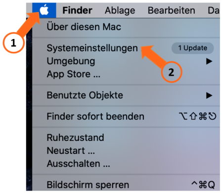 Screenshot Systemeinstellungen in macOS &ouml;ffnen