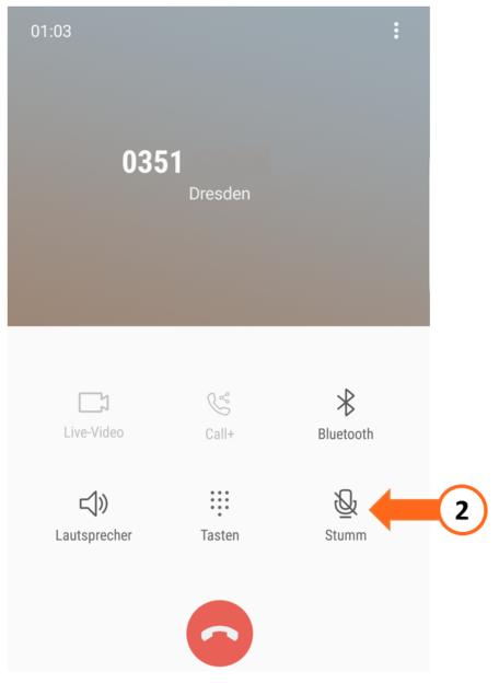 Stummschaltung am Telefon
