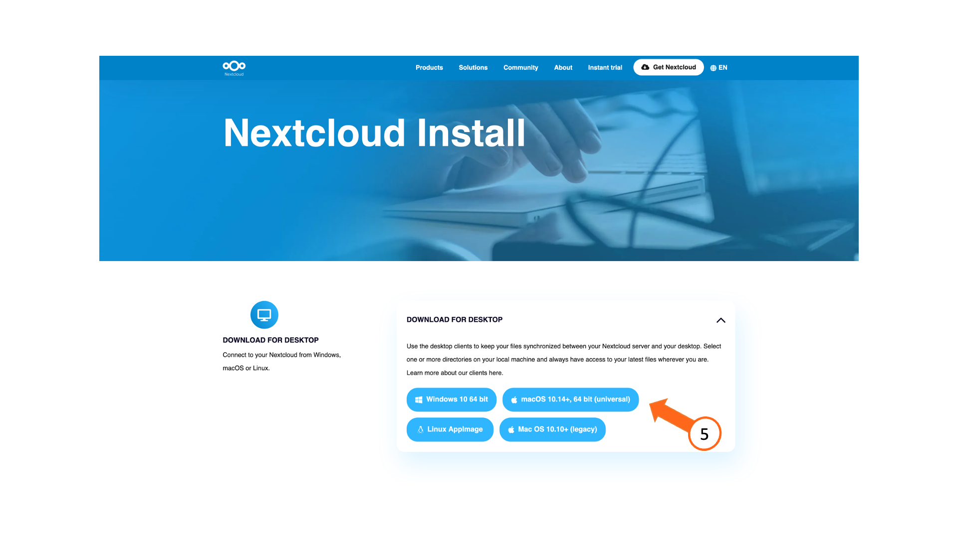 Nextcloud Homepage