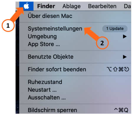Screenshot Systemeinstellungen in macOS öffnen